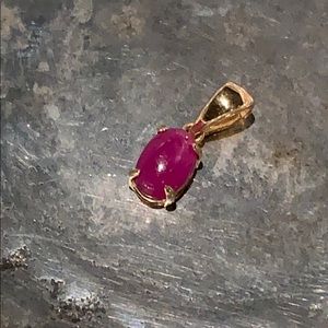 RESERVED Ruby on 14k pendant